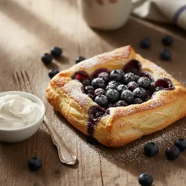 Ciasto francuskie z jagodami: Szybki i pyszny deser na kad okazj